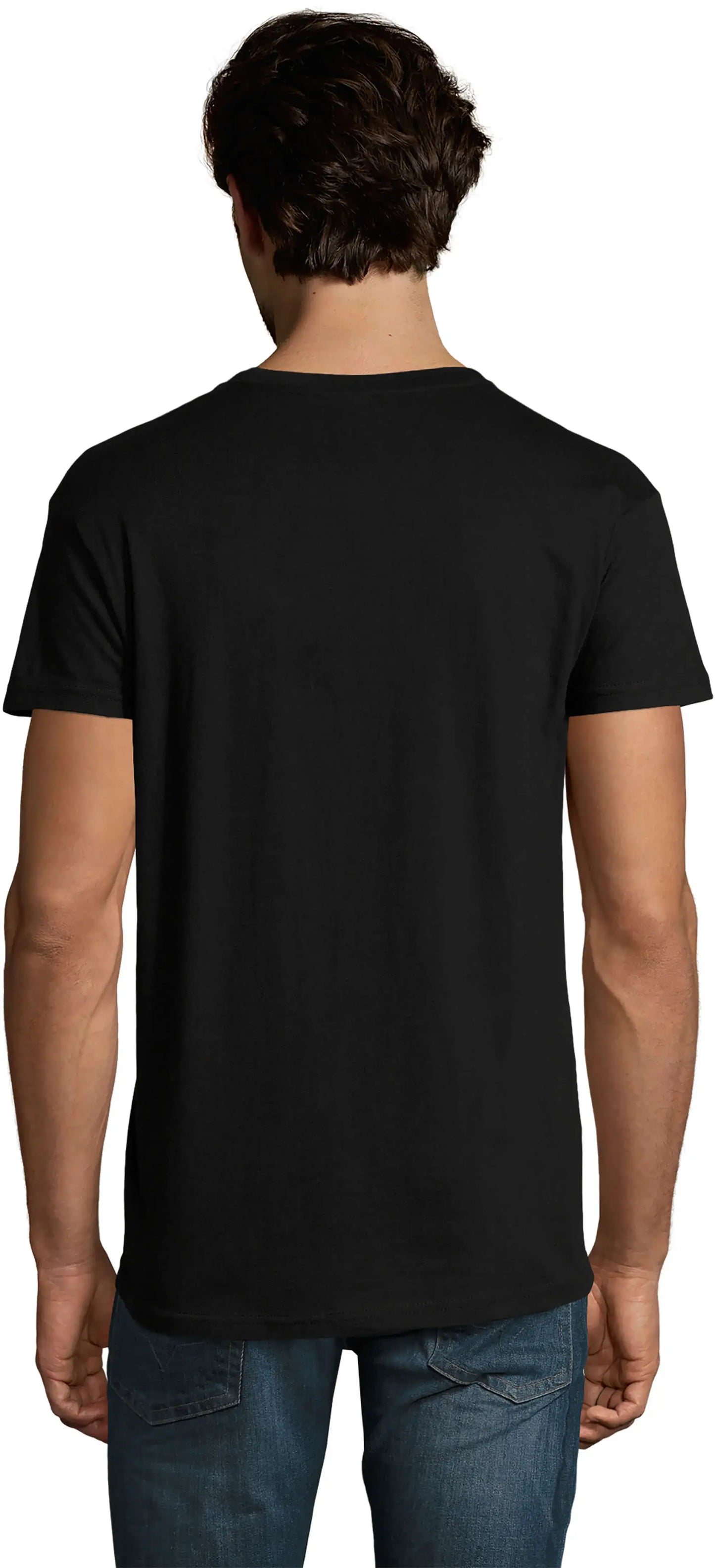 ULTRABASIC - Graphic Men's T-Shirt Ain't No Hood Like Fatherhood Printed White Letter Deep Black Round Neck