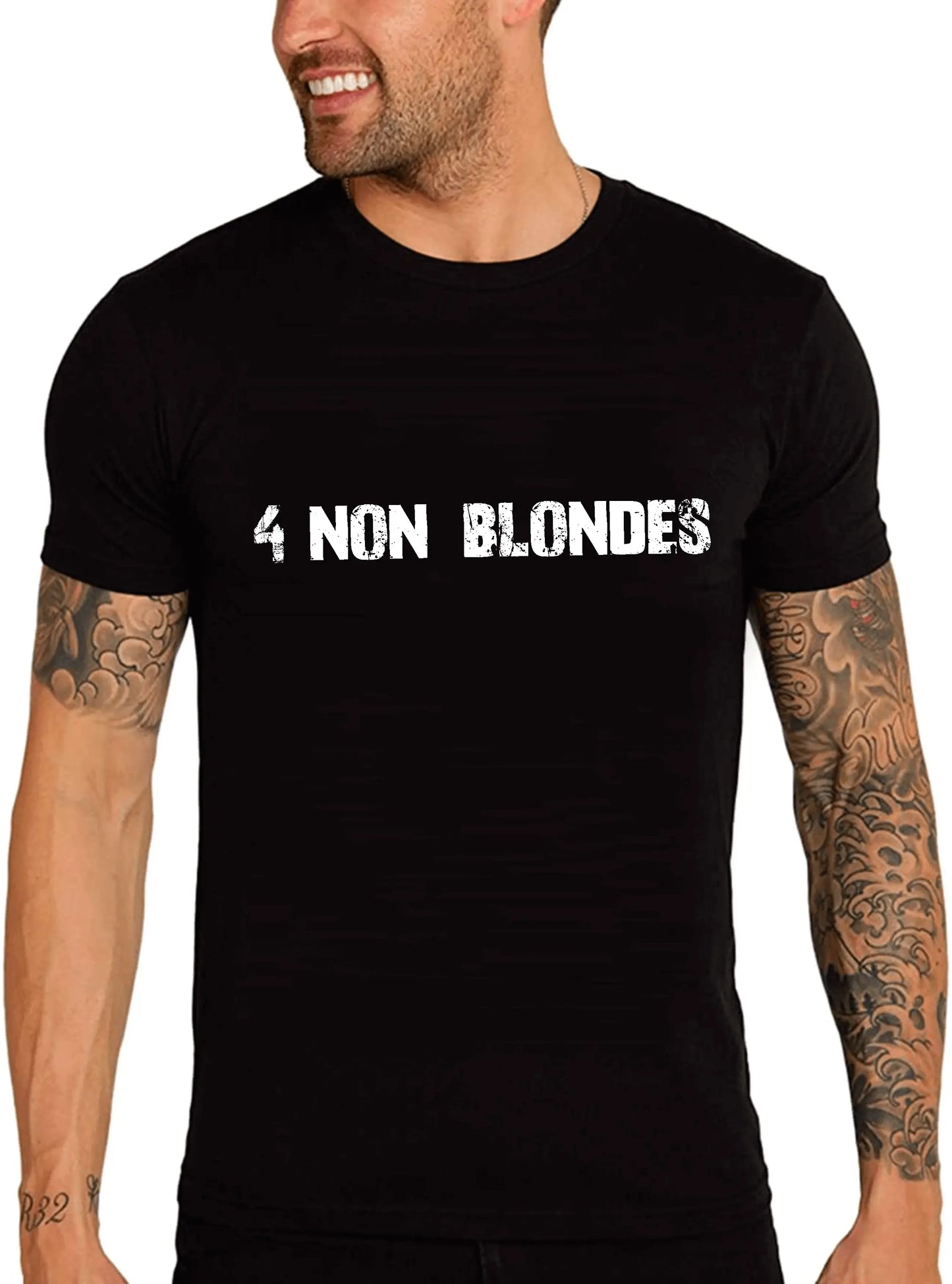 T-shirt noir uni pour hommes