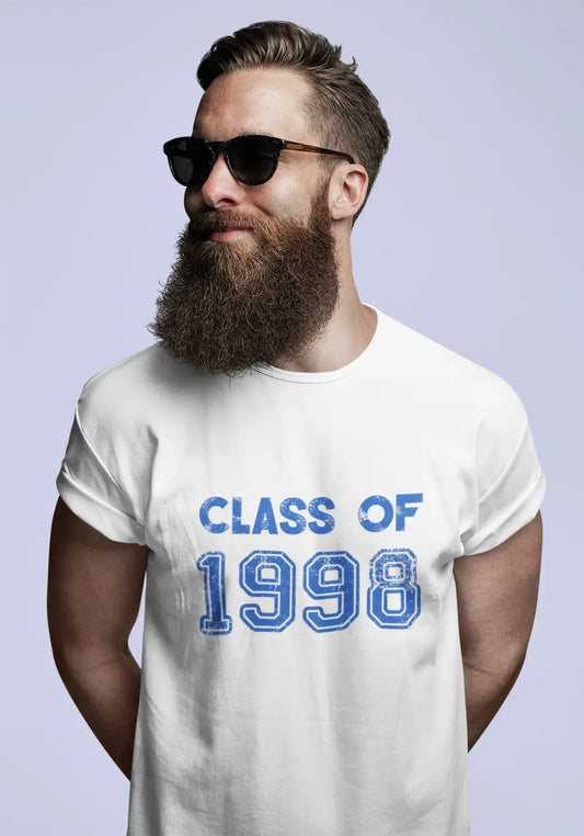 1998, Classe de, blanc, T-shirt à manches courtes et col rond homme 00094