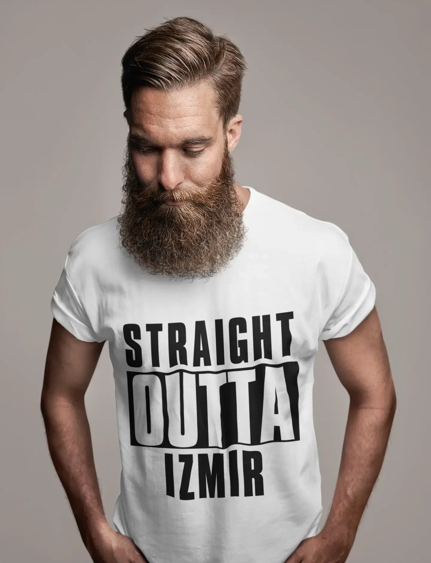 Straight Outta Izmir, Men's Short Sleeve Round Neck T-shirt 00027