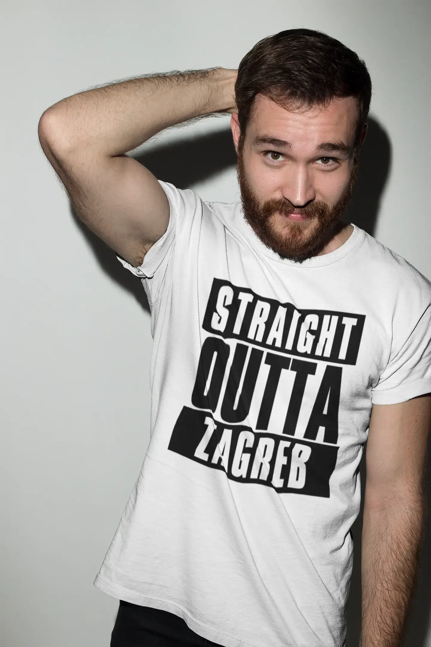 Straight Outta Zagreb, Men's Short Sleeve Round Neck T-shirt 00027