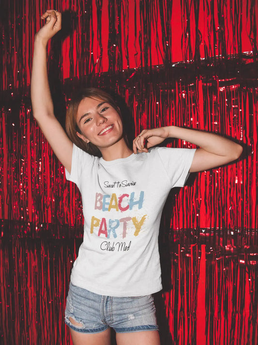 Club Med Beach Party, Tshirt Femme, t Shirt Cadeau, Beach Party t Shirt