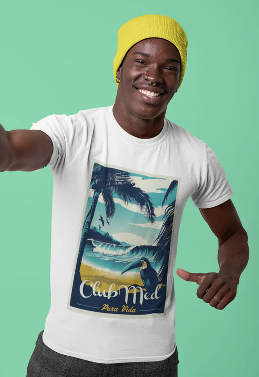 Club Med, Pura Vida, Beach Name, Blanc , T-shirt manches courtes col rond Homme 00292