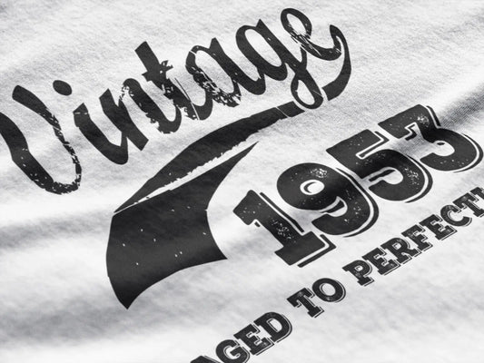 Homme Tee Vintage T Shirt Vintage vieilli à la Perfection 1953