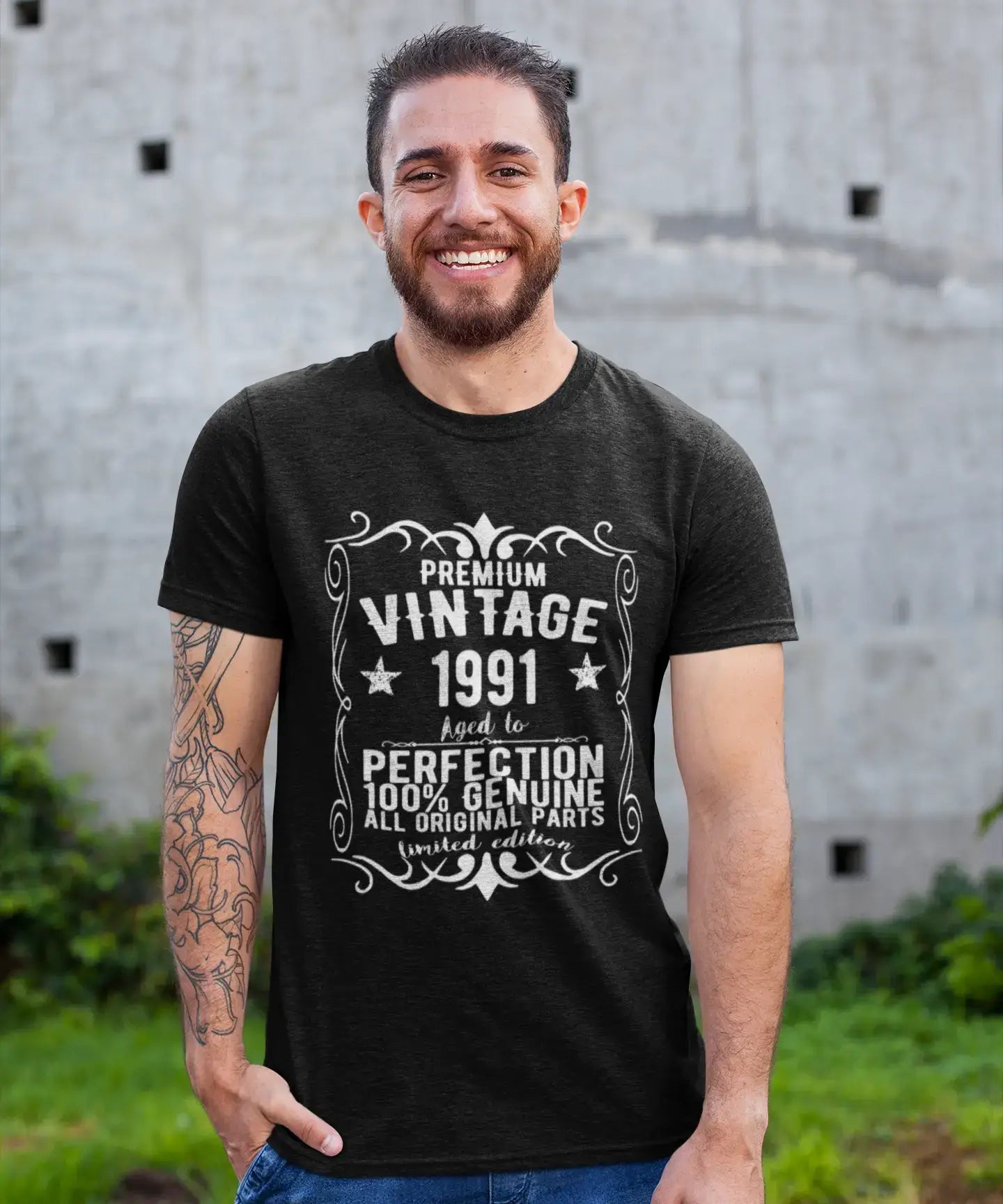 Homme Tee Vintage T Shirt Premium Vintage Year 1991