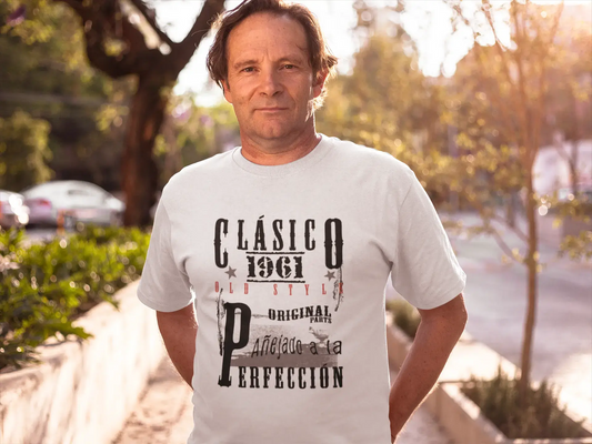 Aged To Perfection, espagnol, 1961, blanc, T-shirt à manches courtes et col rond pour hommes, T-shirt cadeau 00361