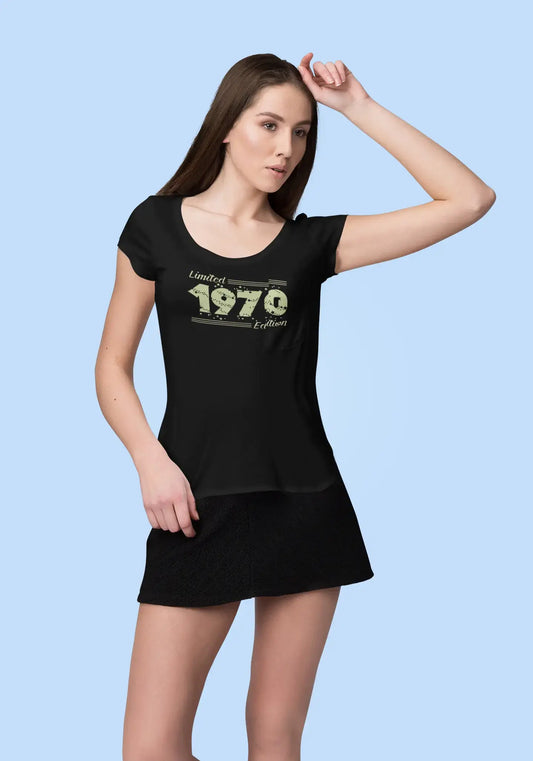 Star en édition limitée de 1970, T-shirt pour femmes, noir, cadeau d'anniversaire 00383