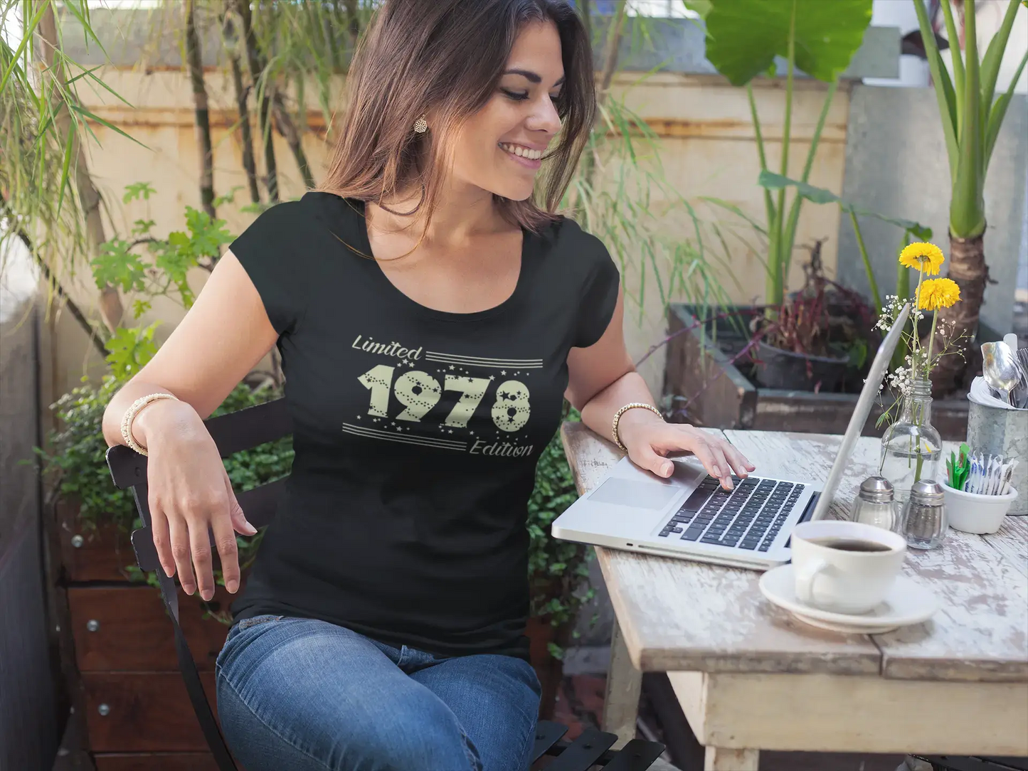 Star en édition limitée de 1978, T-shirt pour femmes, noir, cadeau d'anniversaire 00383