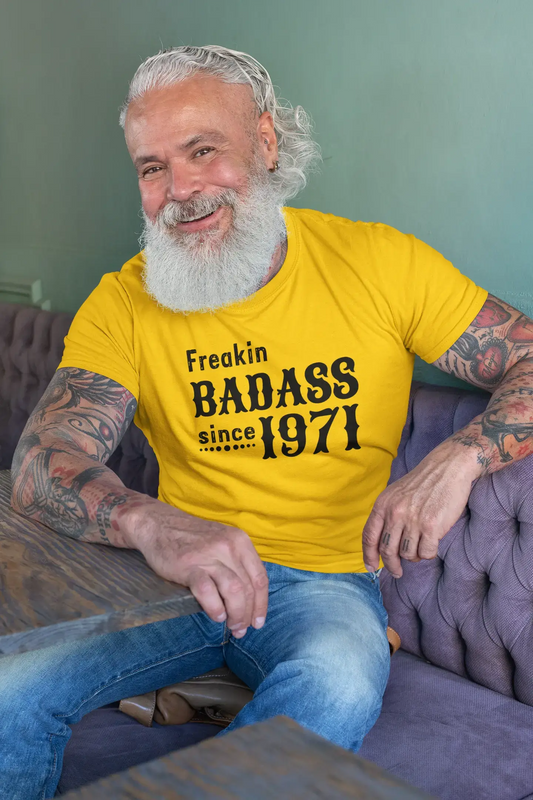 Freakin Badass Since 1971 Men's T-shirt Lemon Anniversaire Cadeau 00396