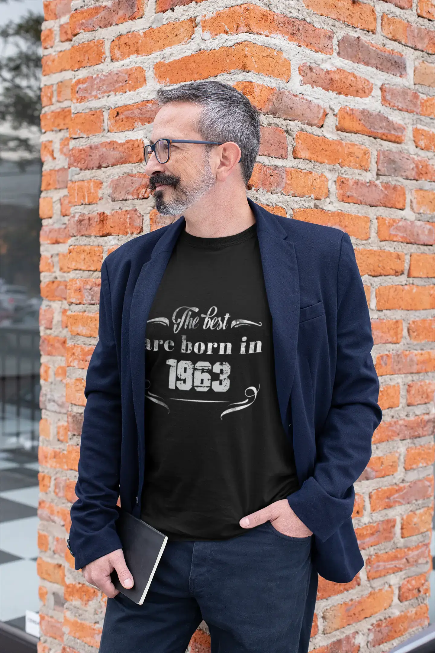 The Best are Born in 1963 Men's T-shirt Noir Anniversaire Cadeau 00397