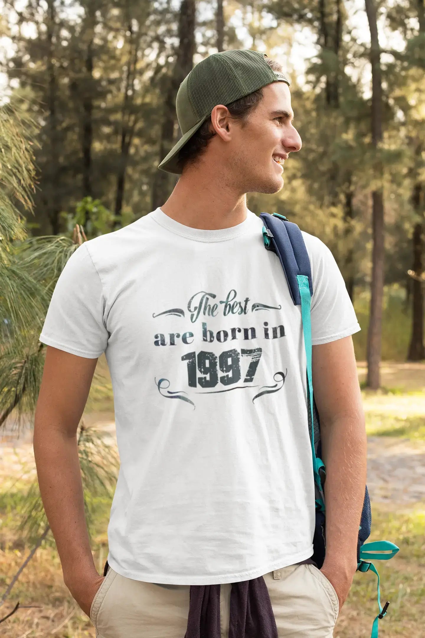 The Best are Born in 1997 Men's T-shirt Blanc Anniversaire Cadeau 00398