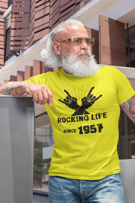 Rocking Life Since 1957 Men's T-shirt Lemon Anniversaire Cadeau 00422