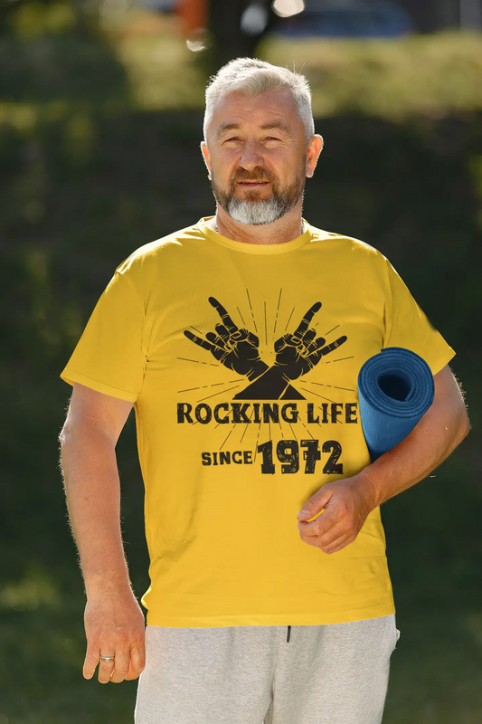 Rocking Life Since 1972 Men's T-shirt Lemon Anniversaire Cadeau 00422
