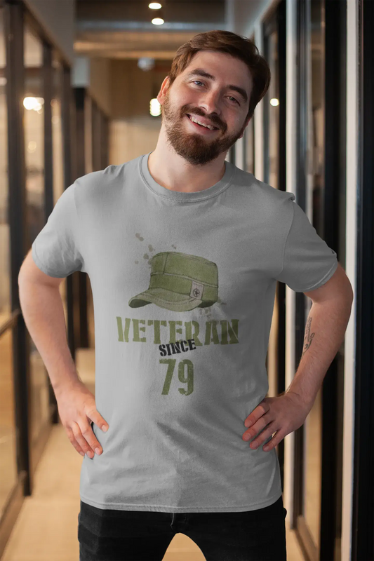 Veteran Since 79 Men's T-shirt Grey Birthday Gift 00435