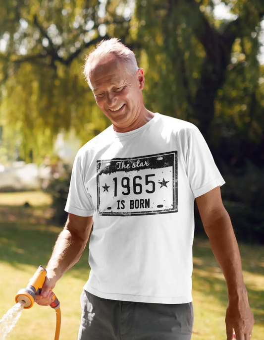 The Star 1965 is Born T-shirt Homme Blanc Cadeau d'anniversaire 00453