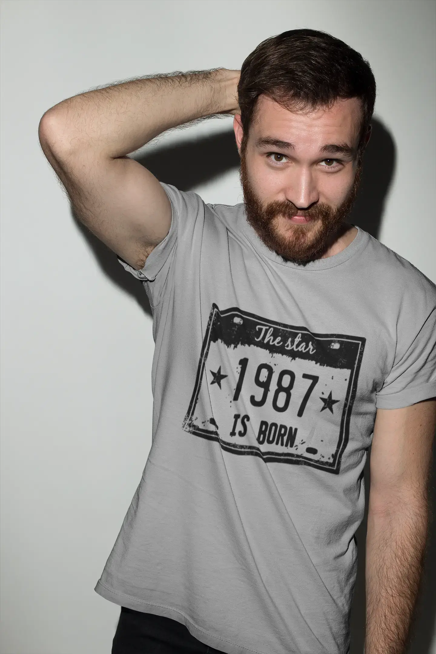 The Star 1987 is Born T-shirt Homme Gris Cadeau d'anniversaire 00454