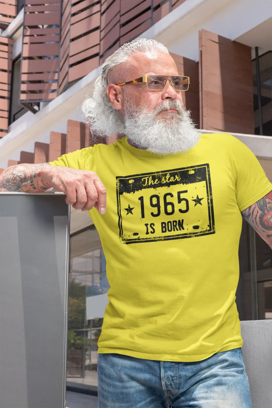 The Star 1965 is Born T-shirt Homme Citron Cadeau d'anniversaire 00456