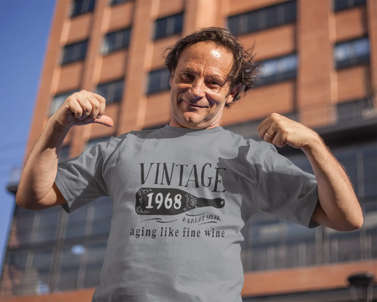 Homme Tee Vintage T Shirt 1968 Aging Like a Fine Wine