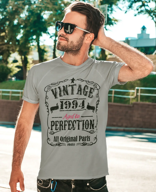 T-shirt Vintage Aged to Perfection <span>pour hommes,</span> <span>gris</span> , <span>cadeau</span> <span>d'anniversaire,</span> 1994, 00489