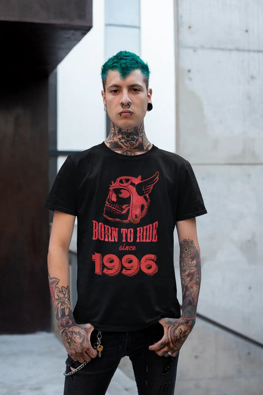 1996, Born to Ride Since 1996 T-shirt Homme Noir Cadeau d'anniversaire 00493