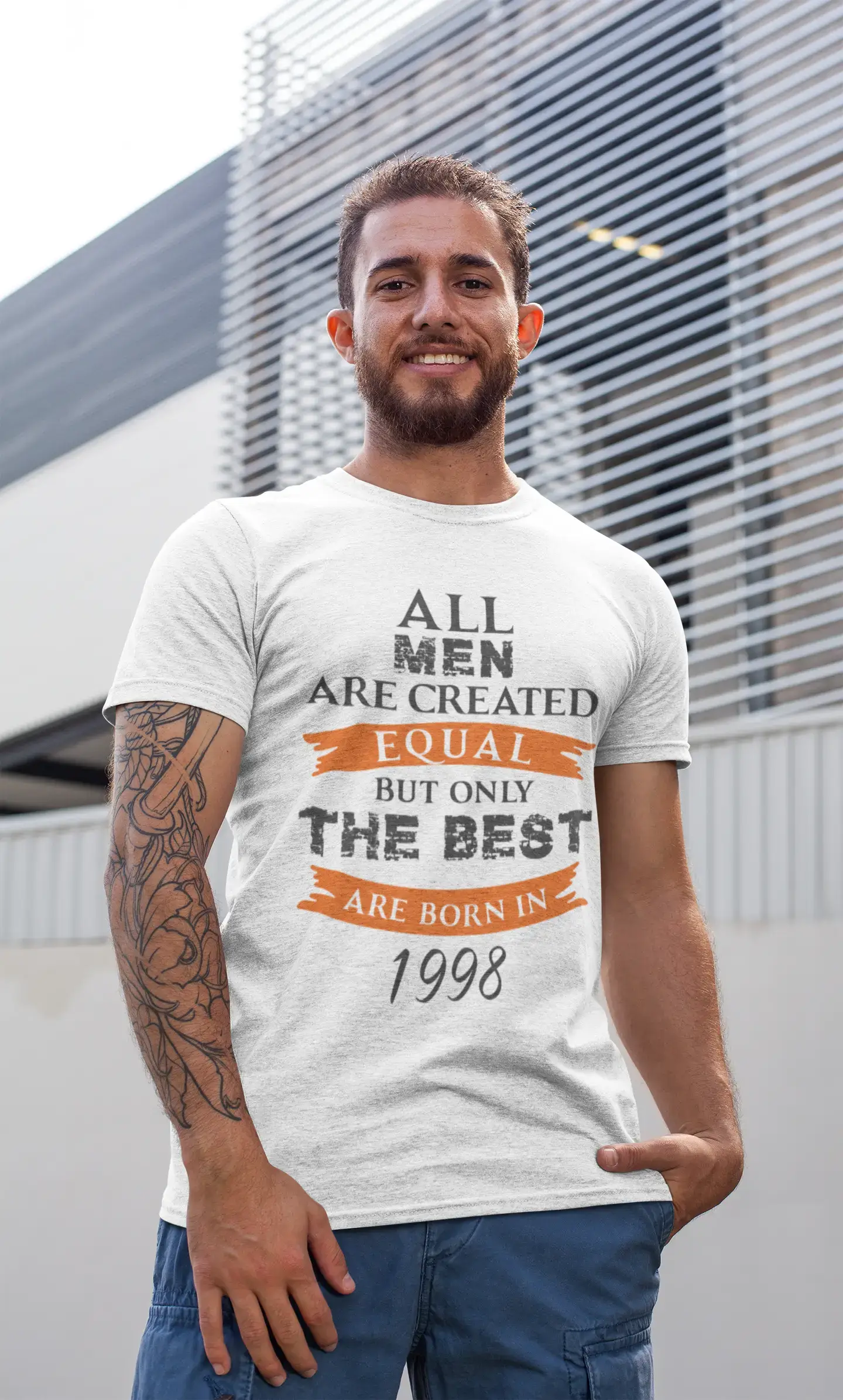 1998, Only the Best are Born in 1998 Men's T-shirt White Birthday Gift 00510
