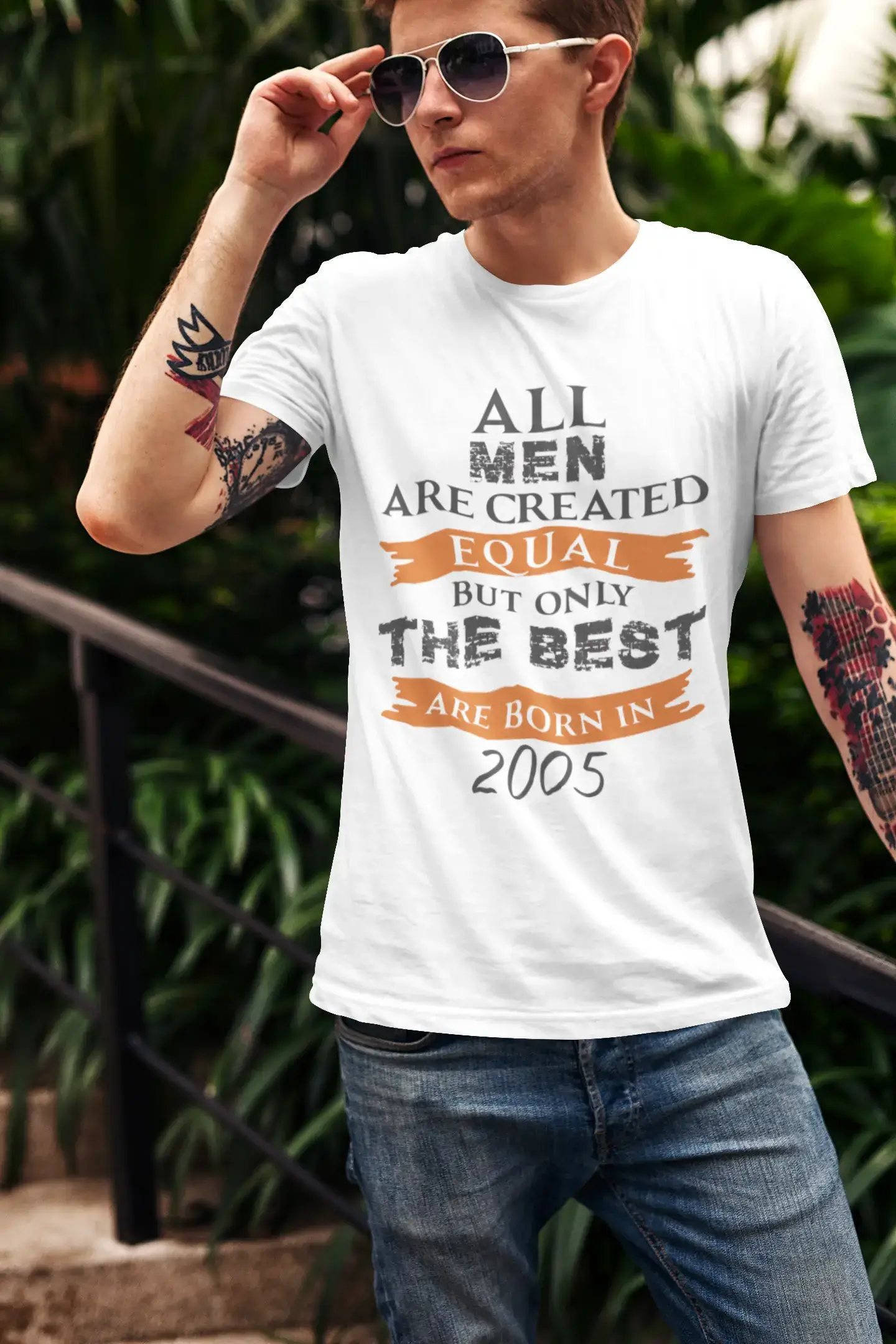 2005, Only the Best are Born in 2005 Men's T-shirt White Birthday Gift 00510