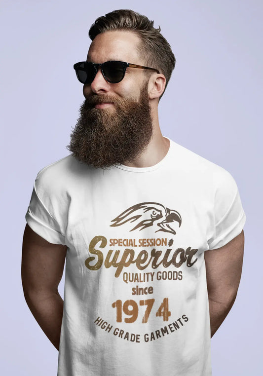 1974, Special Session Superior Since 1974 Men's T-shirt White Birthday Gift 00522
