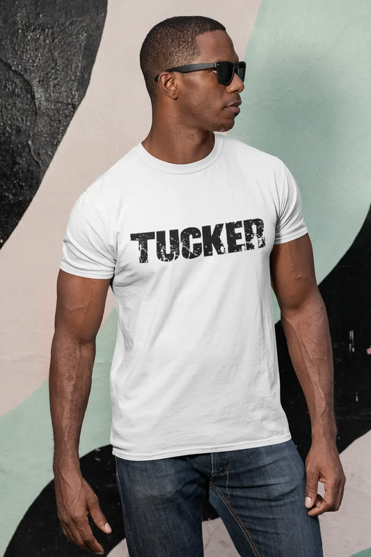 tucker Men's T shirt <span>Blanc</span> <span>Anniversaire</span> <span>Cadeau</span> 00552