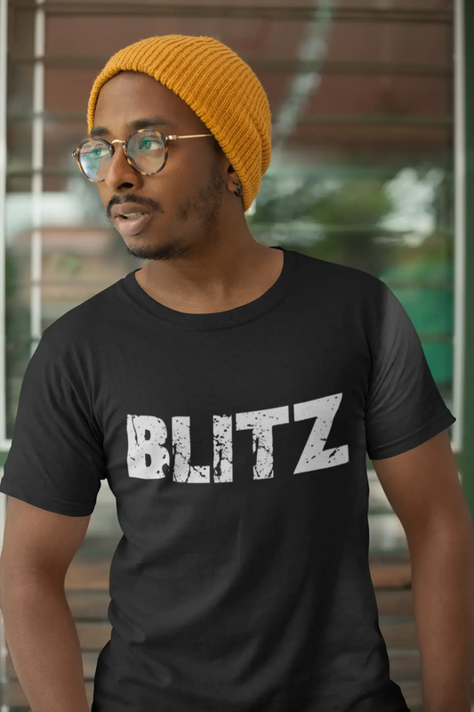 blitz Men's Retro T shirt Black Birthday Gift 00553