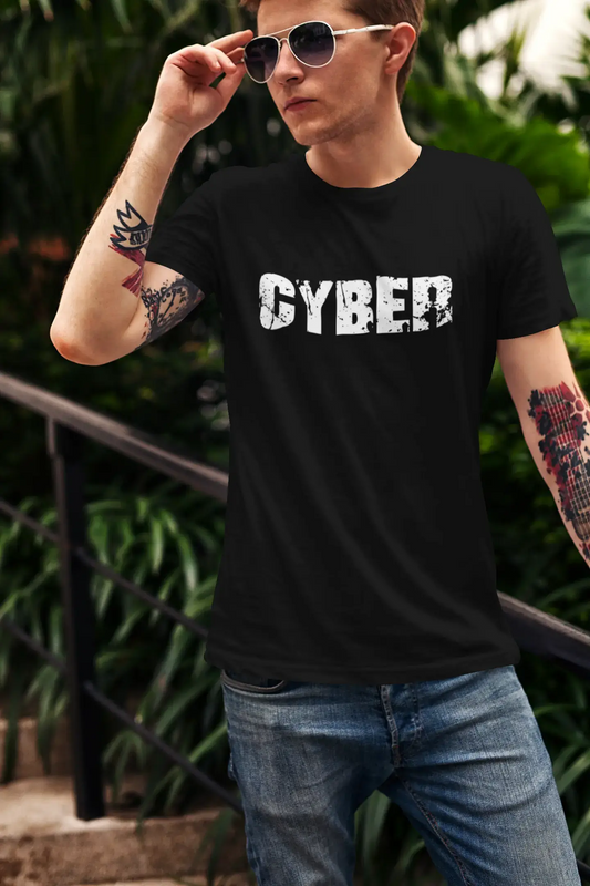 cyber Men's Retro T shirt Black Birthday Gift 00553