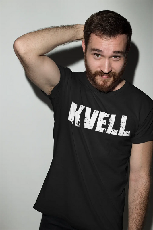 kvell Men's Retro T shirt Black Birthday Gift 00553