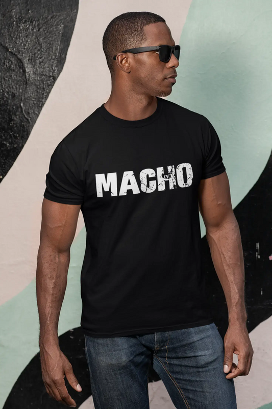 macho Men's Retro T shirt Black Birthday Gift 00553