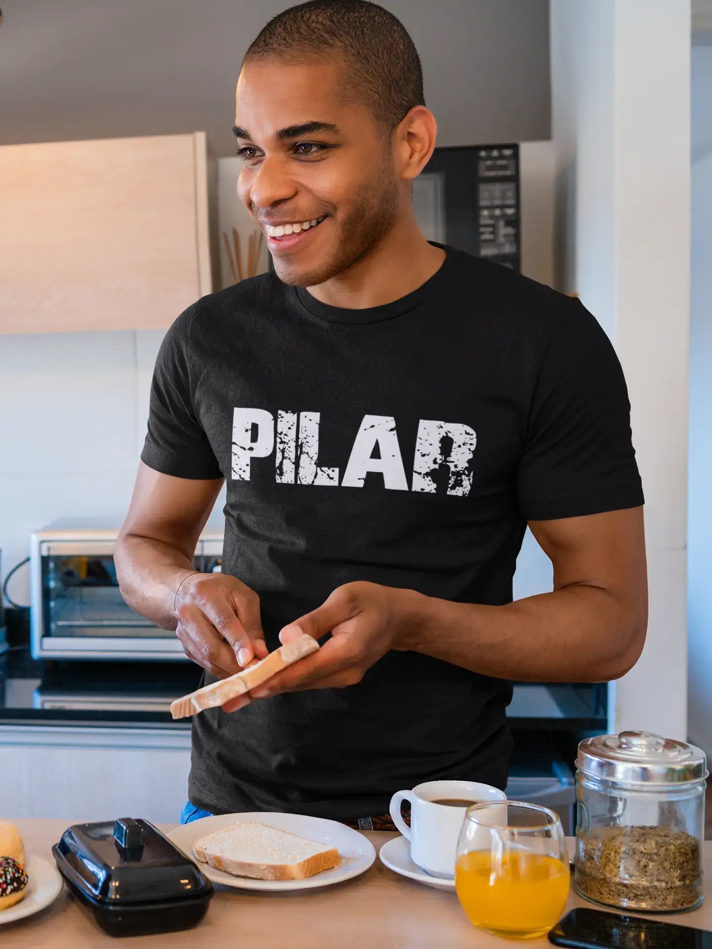 pilar Men's Retro T shirt <span>Noir</span> <span>Anniversaire</span> <span>Cadeau</span> 00553