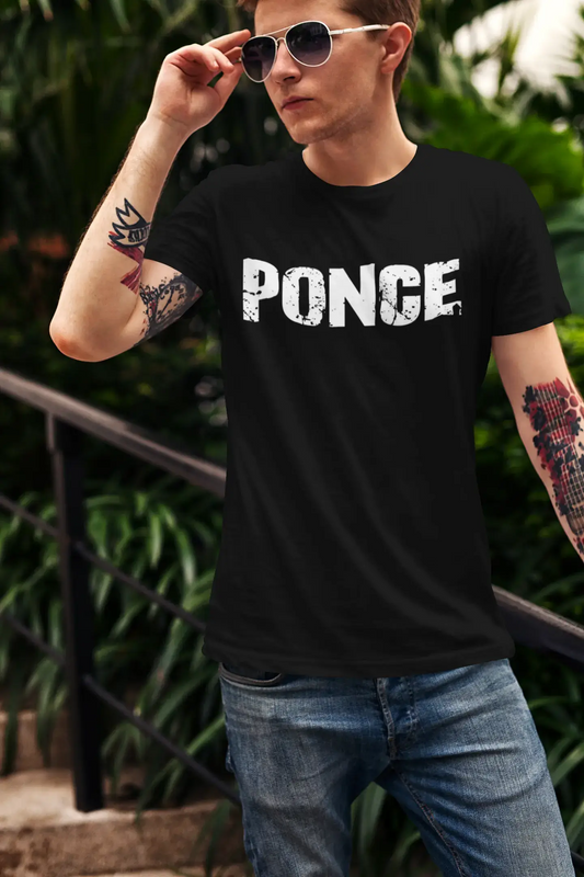 ponce Men's Retro T shirt Black Birthday Gift 00553