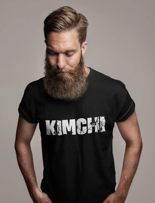 kimchi Men's Vintage T shirt Black Birthday Gift 00554