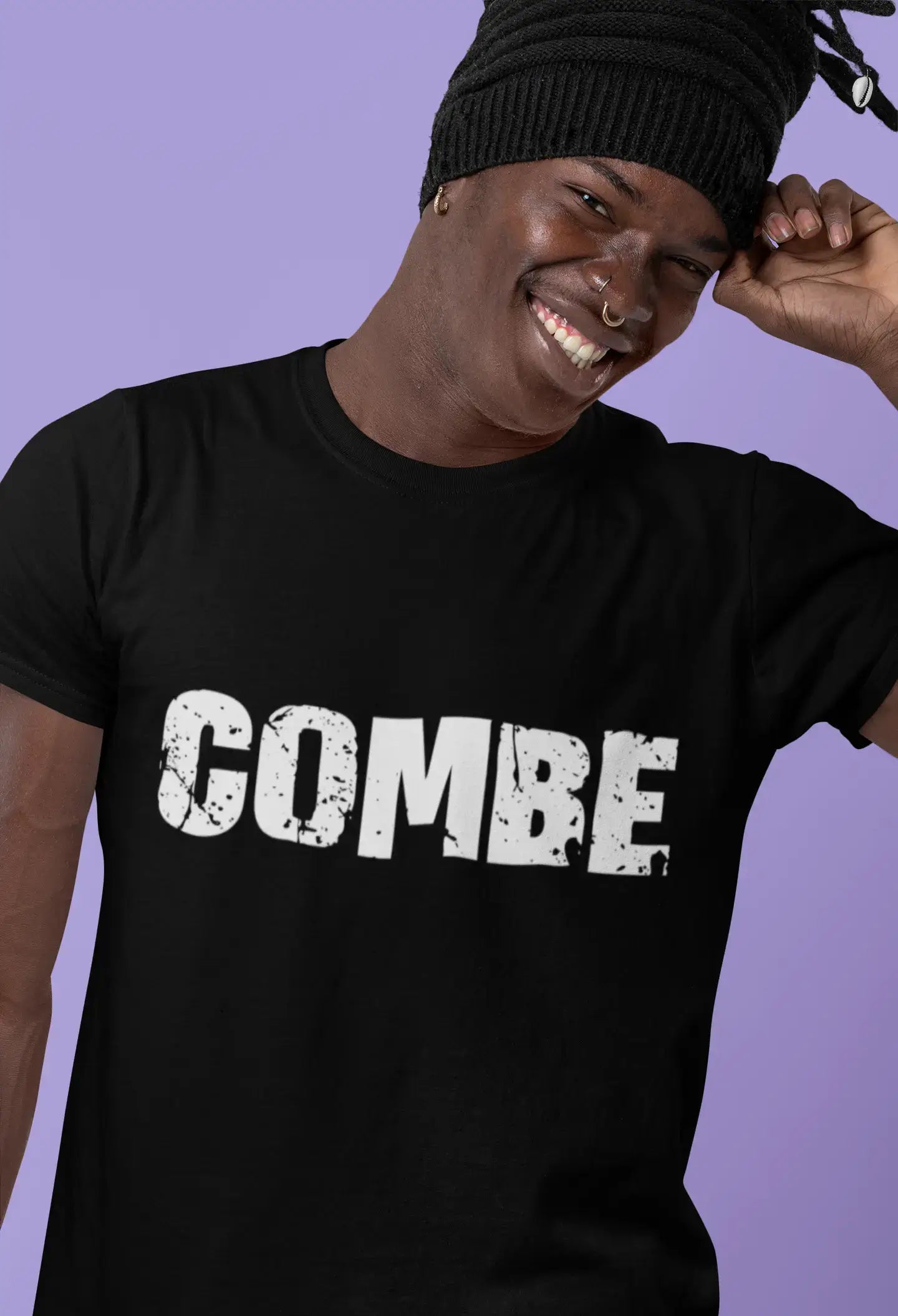 Men's Tee Shirt Vintage T shirt Combe X-Small Black 00558