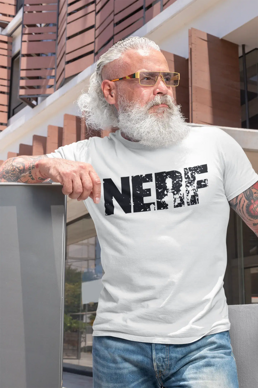 Men's Tee Shirt Vintage T shirt Nerf X-Small White 00560