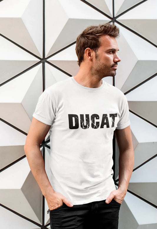 Men's Tee Shirt Vintage T shirt Ducat X-Small White 00561