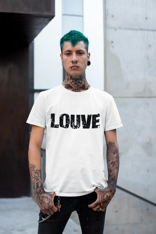 Men's Tee Shirt Vintage T shirt Louve X-Small White 00561