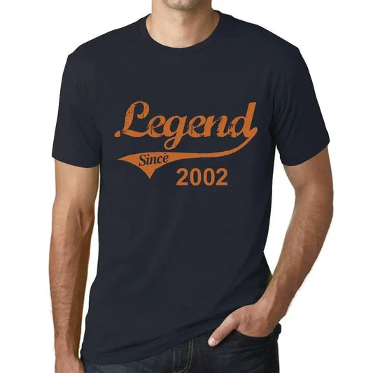 Men's Graphic T-Shirt Legend Since 2002 22nd Birthday Anniversary 22 Year Old Gift 2002 Vintage Eco-Friendly Short Sleeve Novelty Tee