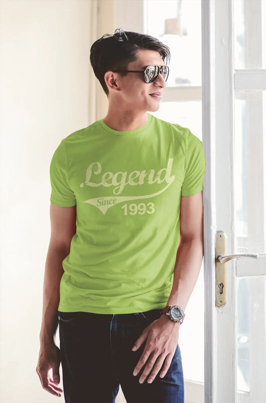 Homme T-Shirt Graphique Imprimé Vintage Tee Legend Since 1993 Vert Pomme