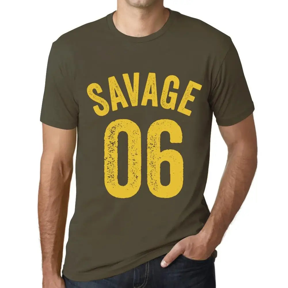 Men's Graphic T-Shirt Savage 06 6th Birthday Anniversary 6 Year Old Gift 2018 Vintage Eco-Friendly Short Sleeve Novelty Tee