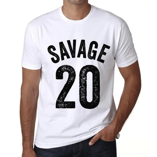 Men's Graphic T-Shirt Savage 20 20th Birthday Anniversary 20 Year Old Gift 2004 Vintage Eco-Friendly Short Sleeve Novelty Tee