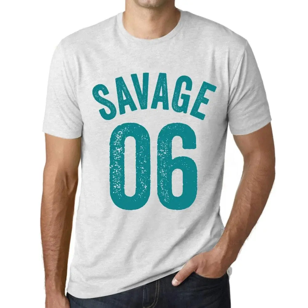 Men's Graphic T-Shirt Savage 06 6th Birthday Anniversary 6 Year Old Gift 2018 Vintage Eco-Friendly Short Sleeve Novelty Tee