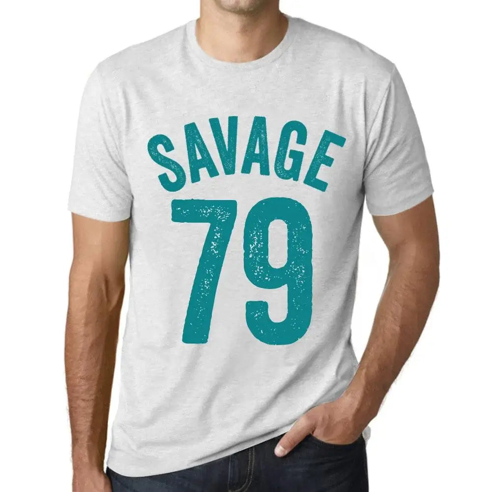 Men's Graphic T-Shirt Savage 79 79th Birthday Anniversary 79 Year Old Gift 1945 Vintage Eco-Friendly Short Sleeve Novelty Tee