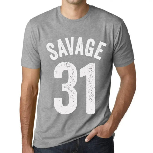 Men's Graphic T-Shirt Savage 31 31st Birthday Anniversary 31 Year Old Gift 1993 Vintage Eco-Friendly Short Sleeve Novelty Tee
