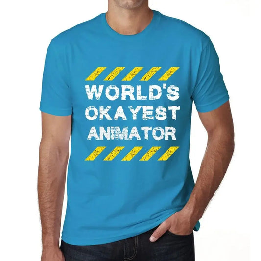 Men's Graphic T-Shirt Worlds Okayest Animator Eco-Friendly Limited Edition Short Sleeve Tee-Shirt Vintage Birthday Gift Novelty