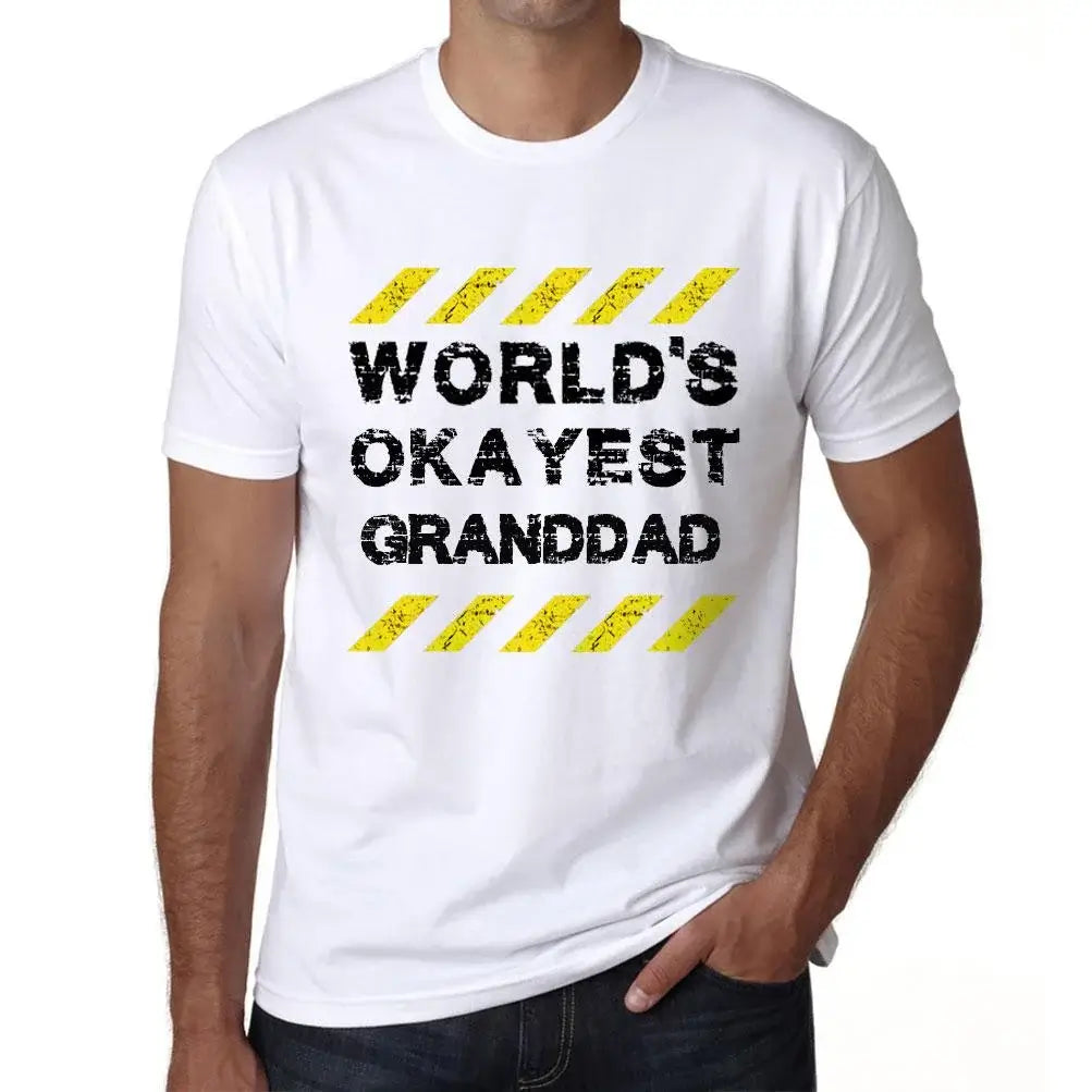 Men's Graphic T-Shirt Worlds Okayest Granddad Eco-Friendly Limited Edition Short Sleeve Tee-Shirt Vintage Birthday Gift Novelty