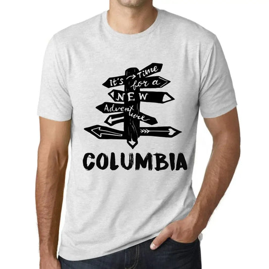 Men's Graphic T-Shirt It’s Time For A New Adventure In Columbia Eco-Friendly Limited Edition Short Sleeve Tee-Shirt Vintage Birthday Gift Novelty