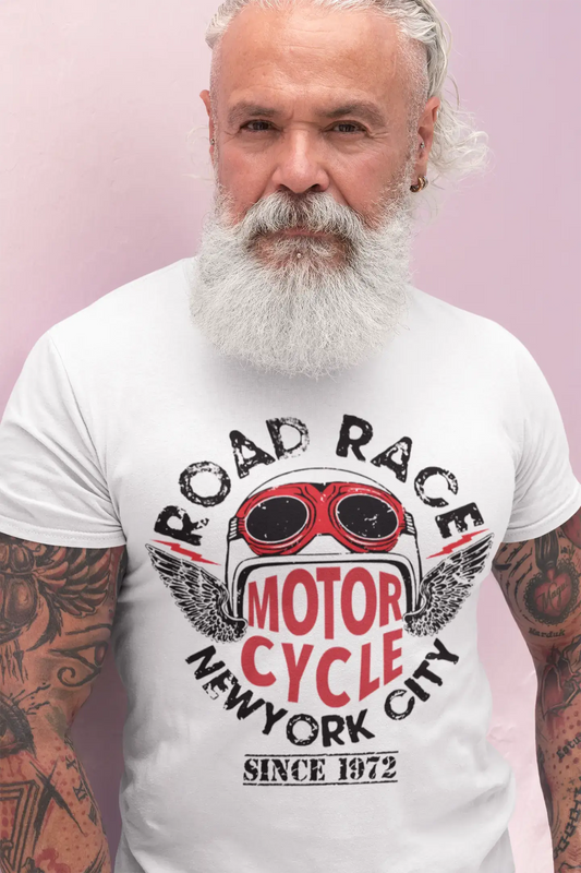 Men's Graphic T-Shirt Road Race Since 1972 White